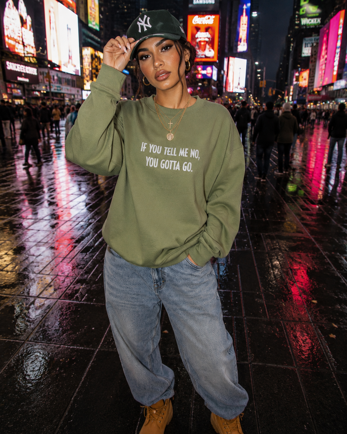 “Don’t Tell Me No” Sweatshirt (embroidered)