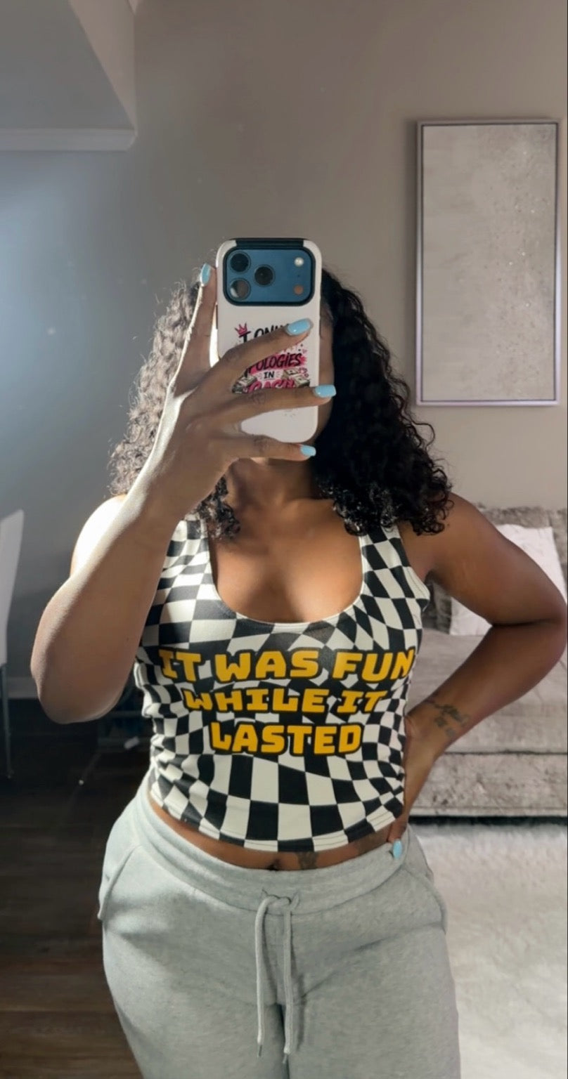 “‘Twas Fun” Crop Tee